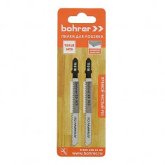 Пилка лобзика Bohrer по ламинату Т101B HCS 100/75мм, шаг 2.5мм (Прямой чистый рез)