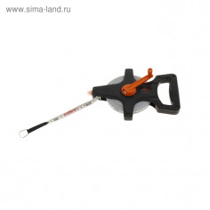 Рулетка геодезическая, 30м х 12,5мм, лента ПВХ, открытый корпус