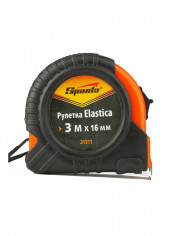 Рулетка Elastica, 3м х 16 мм, обрезиненный корпус